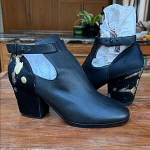 Black Leather Ankle Boots